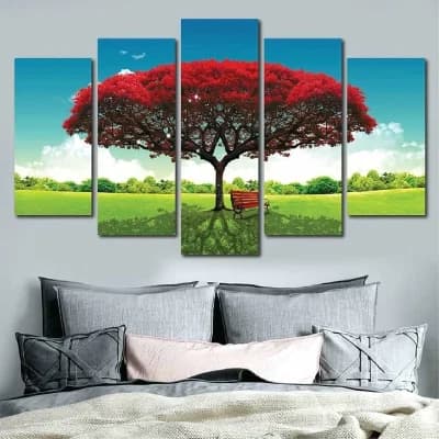 3D ওয়াল ক্যানভাস 18×36 ইঞ্চি ৫ পিস ইন ১ সেট