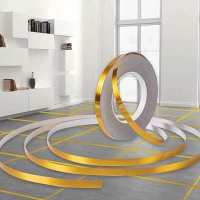 ৫০ মিটার গোল্ডেন সেলফ-অ্যাডহেসিভ স্টিকার Waterproof Tile Wall Tile Space Sealing Tape Strip Joints Beauty Stickers Decals Home Decor