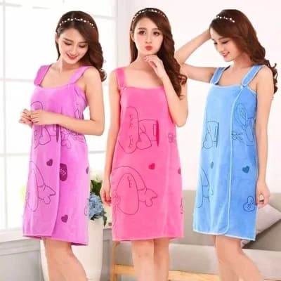 নারী স্নান তোয়ালে, পরা পোশাক Beach Adults Bath Gown SPA Sling Robes Home Nightwear Microfiber Women Bathrobe