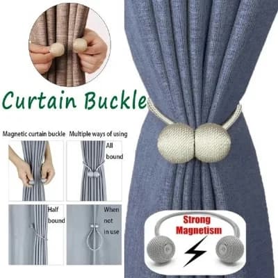 চুম্বকীয় Curtain Buckle, আধুনিক Curtain Holder, বহু-রঙের সজ্জা, বসার ঘরের аксессরিজ - ১ জোড়া
