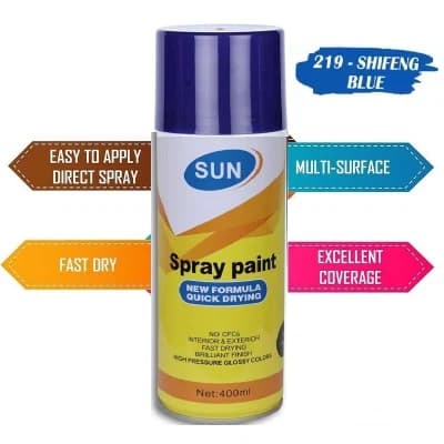 Sun Spray Paint (219 Shifeng Blue) রঙ এ্যারোসোল স্প্রে পেইন্ট, Sun Auto স্প্রে পেইন্ট