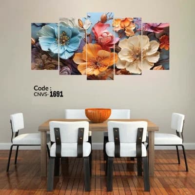 3D ওয়াল ক্যানভাস 18*36 ইঞ্চি ৫ পিস ইন ১ সেট