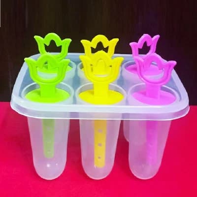 গৃহস্থালী用途 Ice Cream Mold Ice Cream Lolly Mold for home use - 6 pcs